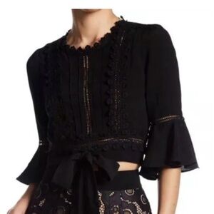 For Love And Lemons Black Lace Blouse